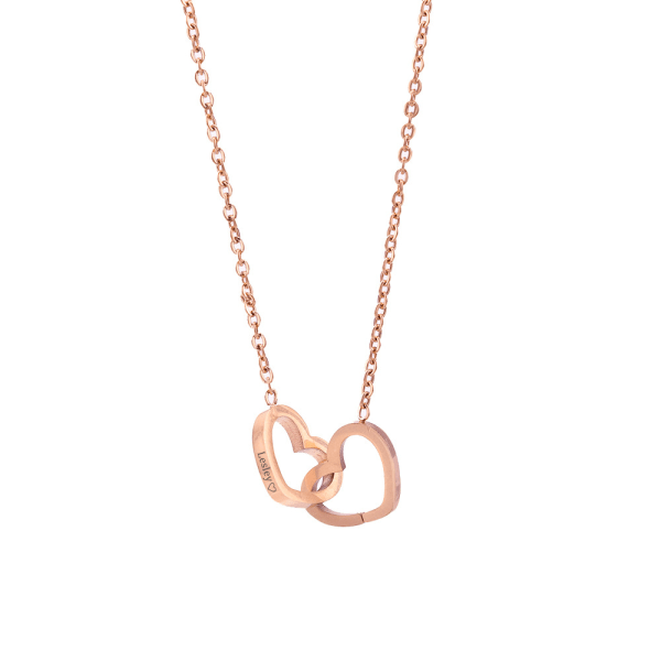 minimalistisk 18k guld roséguld kedja med hjärta graverat halsband som present till flickvänner rose gold length: 42+5cm
