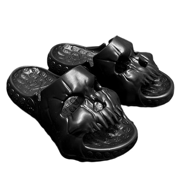 Unisex sandaler i dödskalleform för sommar Mjuka bekväma hemtofflor för hem inomhus white 40-41