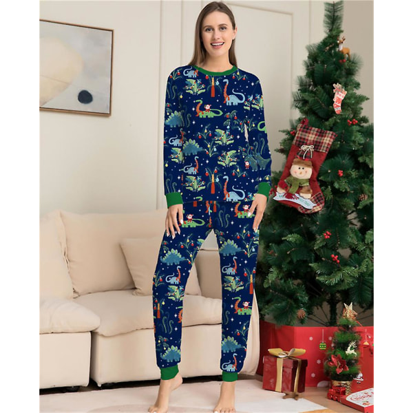 Dinosaurie Julpyjamas Barn Pyjamas Familj Matchande Vuxna Julnattkläder Gåvor Baby 6M