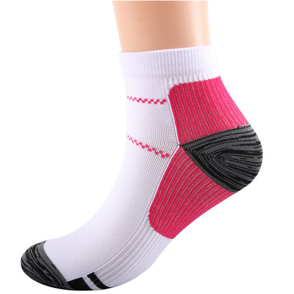 Elastiska Sports Stocks Andas halkfria kompressionsstrumpor Unisex Low Cut Stocks för utomhusbruk black red l-xl