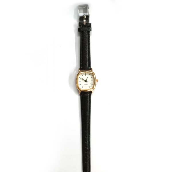Unisex watch Minimalistisk stil Klassisk PU-läderrem med rund watch c