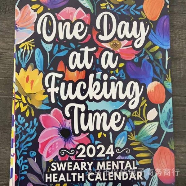 Mental Health Daily Calendar 2024 Funny Sweary Wall Calendar Dekorativ vägg Månadsplanerare, inspirerande och rolig 2024 Daily Calendar a