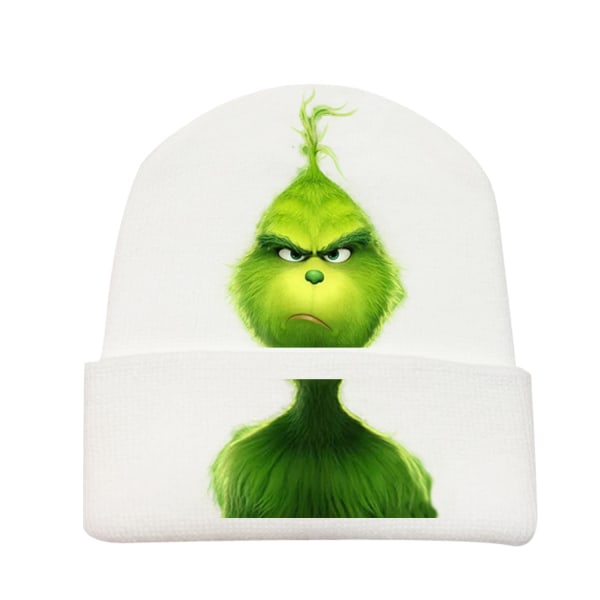 Julgrön The Grinch-hatt Cosplay Anime Parhatt Stickad Mössa black-b one size fits all