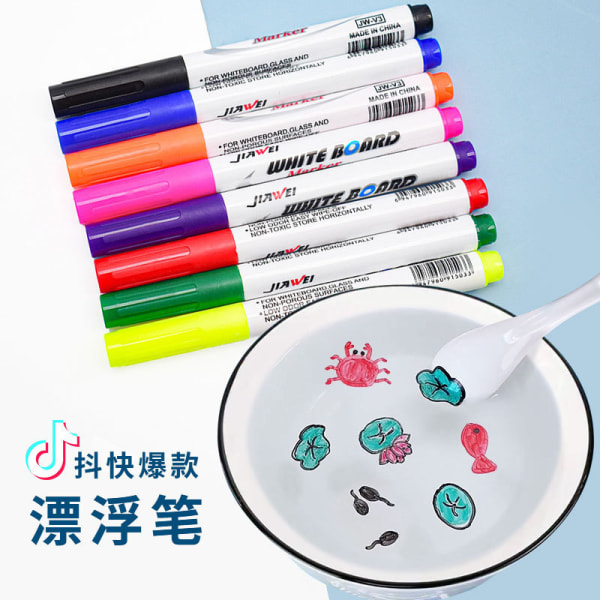 812 färger Whiteboard-pennor Vattenbaserad raderbar Whiteboard-penna Present till elever Barn Lärare 8 colors