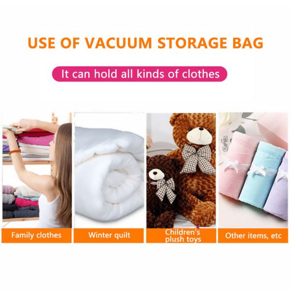 Väskor Vakuum Förvaringsutrymmessparande påse Vac Bag Vakumpåsar Seal Bags Reseväska 50cm by 70cm