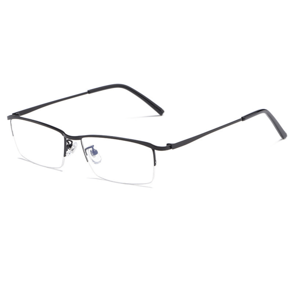 Halvbåge Myopia-glasögon för företag Unisex glasögon av metallram med betyg black frame 300