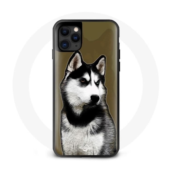 Coque Iphone 13 pro Husky Svart och Vit