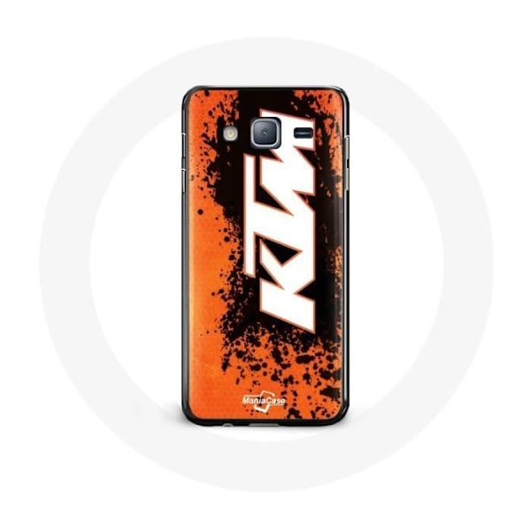 Coque för samsung galaxy J3 KTM-logotyp vit bakgrund orange