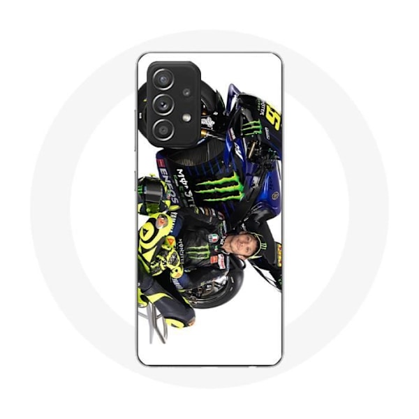 Coque för Samsung Galaxy A33 5G Valentino Rossi Hastighetsförare vit bakgrund