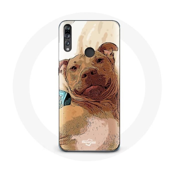 Coque för Huawei p30 lite American Pit Bull Terrier Marron