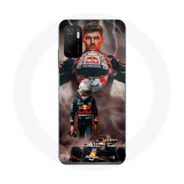 Coque Maniacase för Xiaomi Poco M3 Pro 5G Verstappen blixt Formel 1 F1-hörlurar