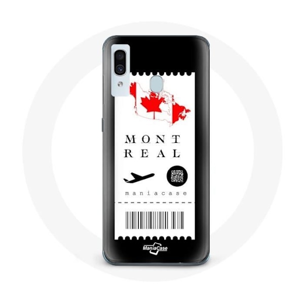 Skal för Samsung Galaxy A40 Flygbiljett Montréal Kanada