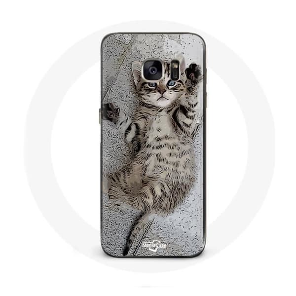 Cover til Samsung Galaxy S6 Edge, sød Bengal kat
