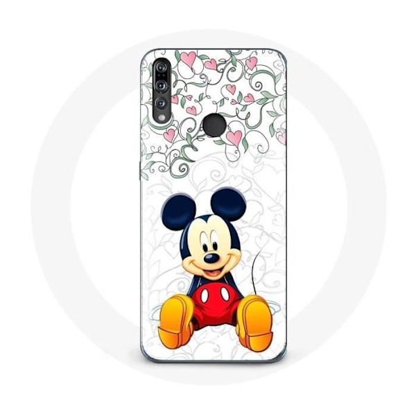 Coque för Huawei p30 lite Mickey Mouse Blommor Hjärtar