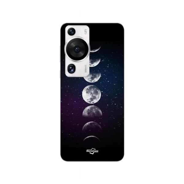 Coque - MANIACASE - Huawei P60 Pro - Sort - Blød - Månefase Nattestjerne
