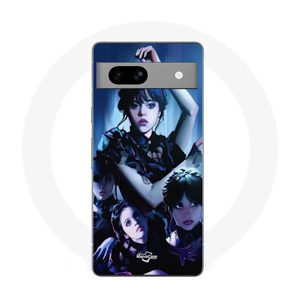 Coque Maniacase för Google Pixel 7a onsdag Mercredi Addams