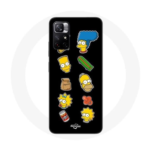 Coque - Maniacase - Redmi Note 11 5G - Sort - De Simpsons - Blød Svart