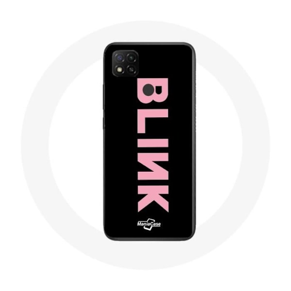 Coque för Xiaomi Redmi 9C Blink Fandom Blackpink Logotyp Rosa Svart Bakgrund