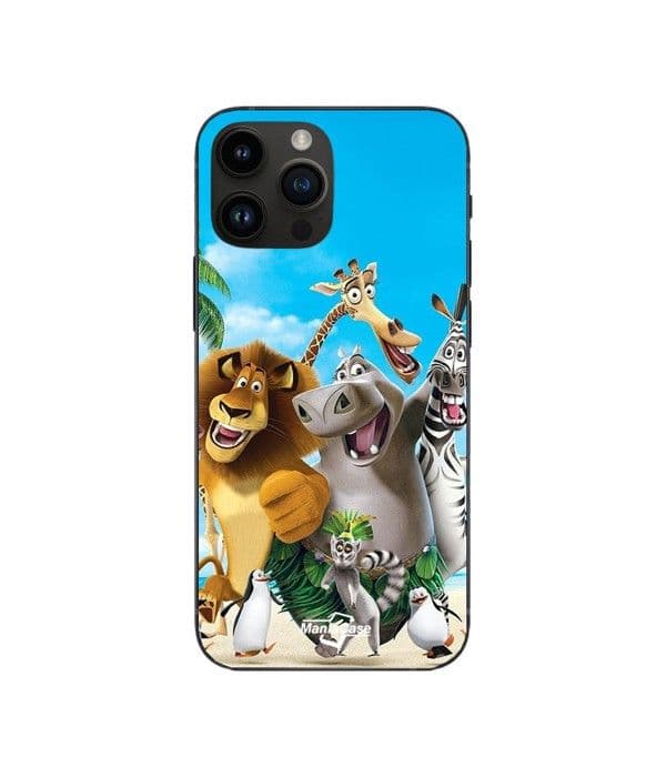 Coque Iphone 13 Pro Madagascar Anime Maniacase Svart
