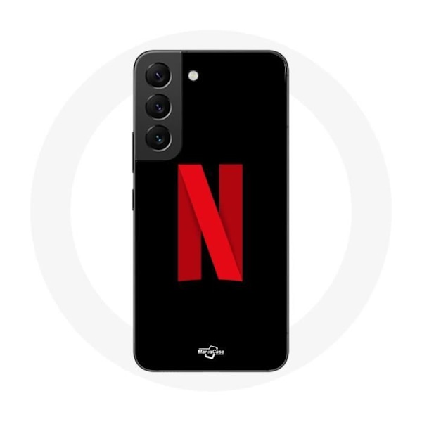 Coque för Samsung Galaxy S21 FE Netflix-logga röd bakgrund svart