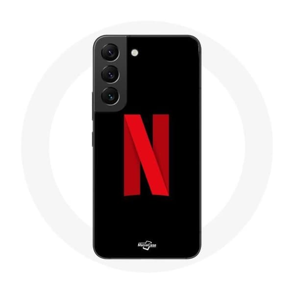 Cover til Samsung Galaxy S21 FE Netflix-logo rød baggrund sort