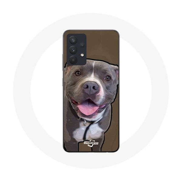 Mobilskal för Samsung Galaxy A13 5G Vit grå Pitbull Hund