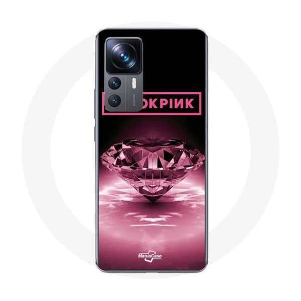 Coque - Maniacase - Xiaomi 12T Pro - Sort - Rosa - Kpop Logo Rosa