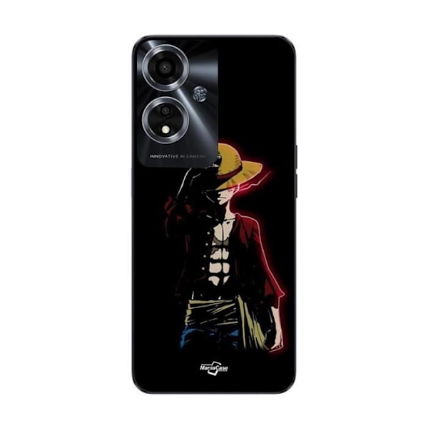 Coque för Oppo A59 5G one piece manga anime luffy svart bakgrund Maniacase