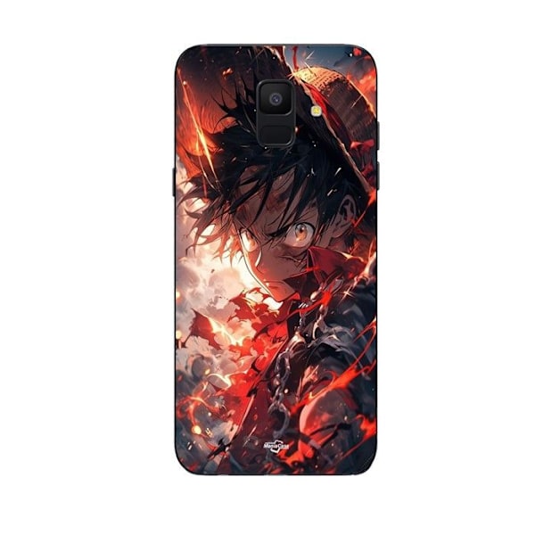 Coque Maniacase för Samsung Galaxy A6 2018 One piece Luffy arg konst manga anime svart