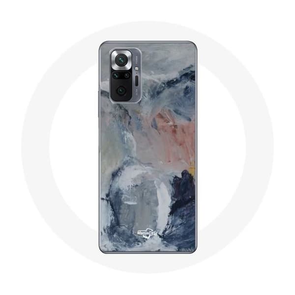 Cover til Xiaomi Redmi Note 10 Pro - Grå - Abstrakt - Blødt Silikone - Beskyttelse Grå