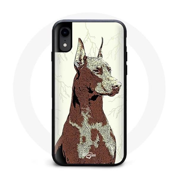 Coque - Doberman - Iphone XR - Blød - Sort - Stødbeskyttelse