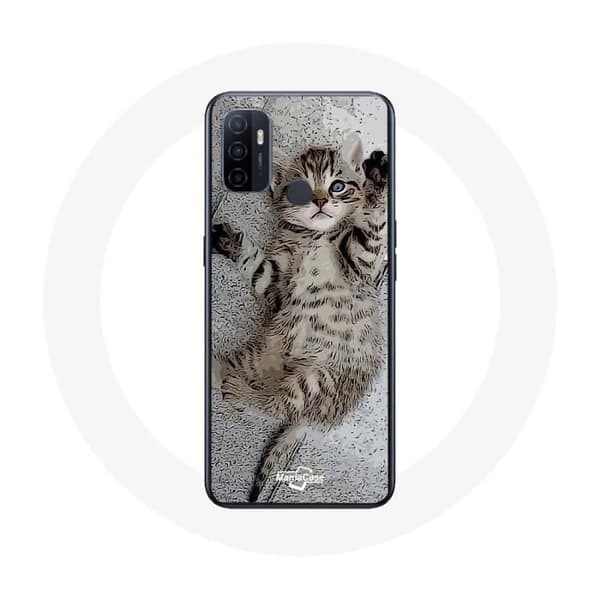Oppo A53 cover sød Bengal kat