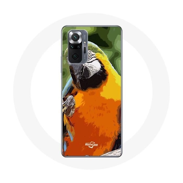 Skyddsfodral för Xiaomi Redmi Note 10 Pro Aras Papegoja Orange Grön