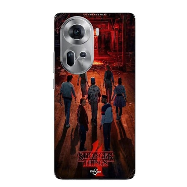 Coque - Maniacase - Oppo Reno 11 5G - Svart - Mjuk - Stranger Things Säsong 4