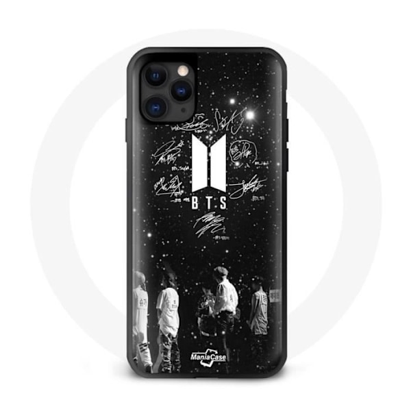 Skydd för Iphone 12 Mini - BTS - Medlemmars Signatur - Flexibel - Svart - Unisex