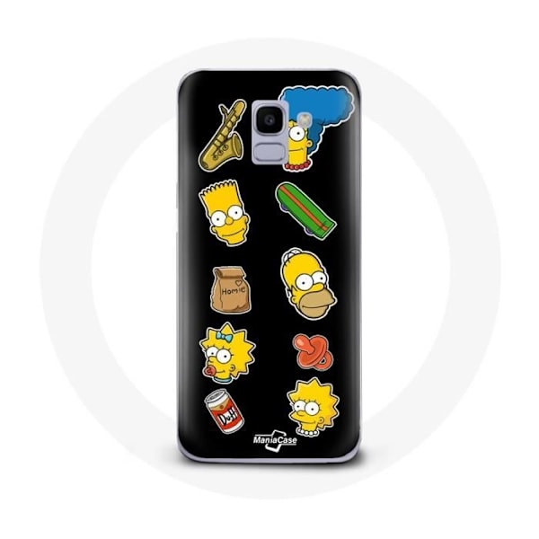 Coque - Simpsons - Samsung Galaxy J6 2018 - Mjuk - Svart - Stötabsorberande skydd Svart