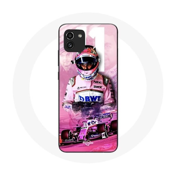 Coque Samsung Galaxy A03 Formel 1 Sergio Pérez F1-förare Rosa