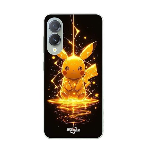 Mobilskydd - Maniacase - Samsung Galaxy S25 Edge - Silikon - Flexibel - Pikachu Eclair Svart