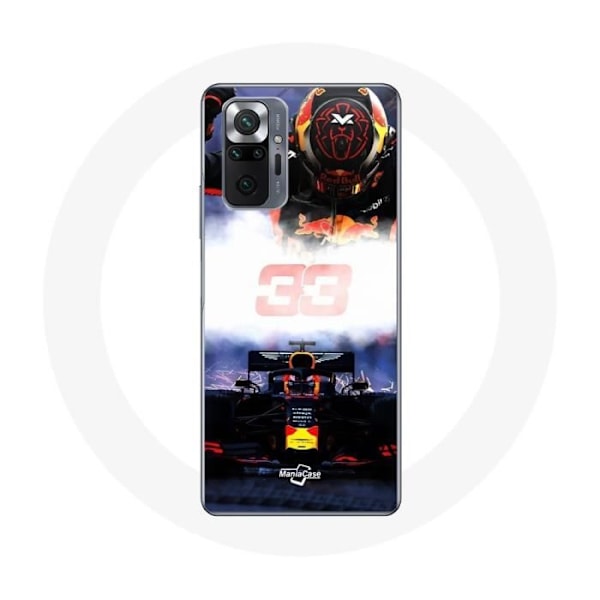 Coque för Xiaomi Redmi Note 10 Pro Formel 1 Max Verstappen Formel 1-förare svart röd och gul