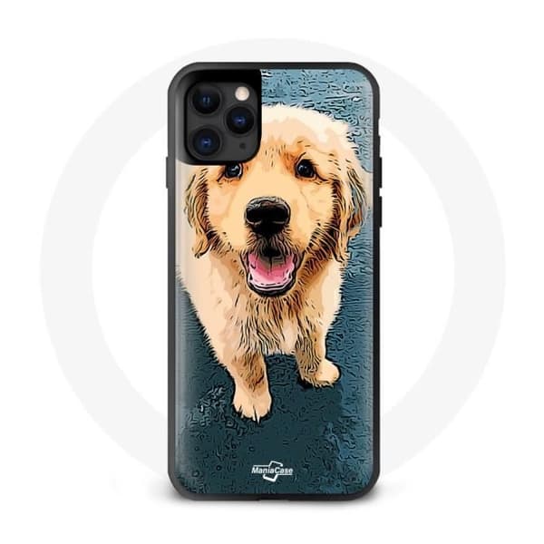 Coque Iphone 12 Golden Retriever Brun