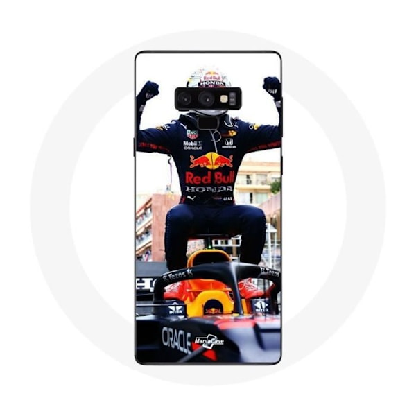 Coque för Samsung Galaxy Note 9 Formel 1 Max Verstappen Formel 1-förare svart röd och gul