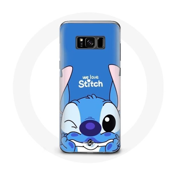 Skydd för Samsung Galaxy S8 plus söt Stitch blå bakgrund