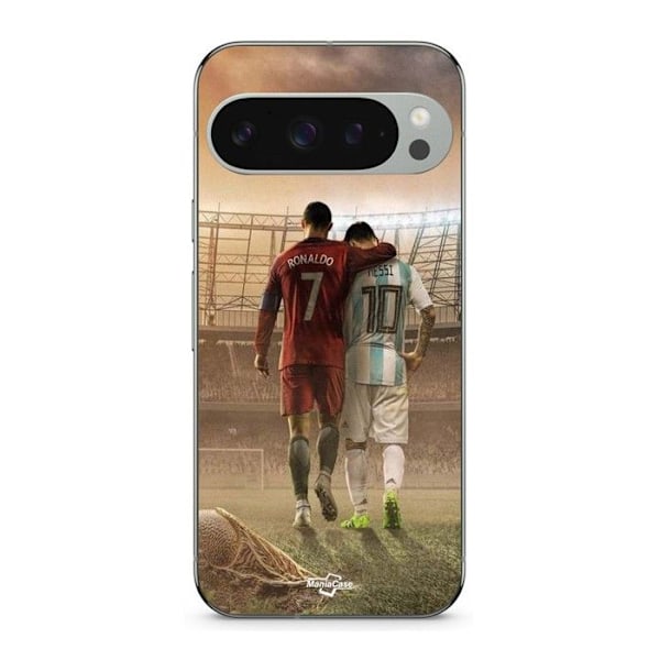 Coque - MANIACASE - Google Pixel 9 Pro - Mjuk - Svart - Cristiano Ronaldo Messi GOAT Svart