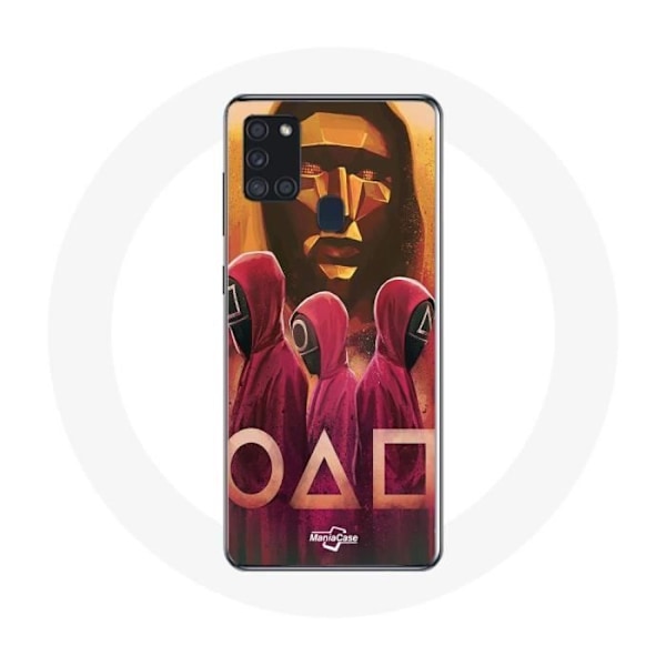 Coque Samsung Galaxy A21S Squid Game Masker Triangel, Fyrkant och Cirkel teckning