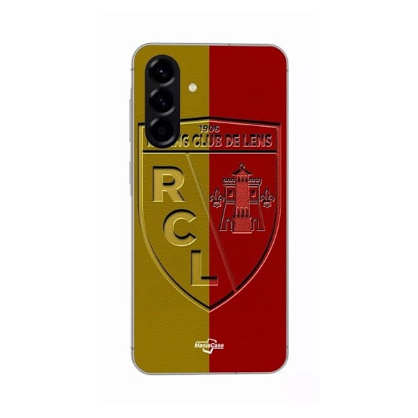 Coque - Maniacase - Samsung Galaxy A56 - Silikon - Mjuk - Gult och rött logotyp Svart