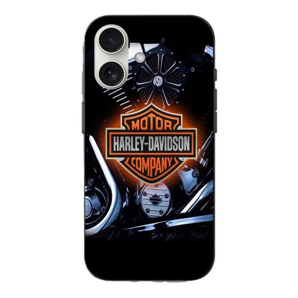 Coque - Harley Davidson - Iphone 16 Plus - Pehmeä - Musta - Logo