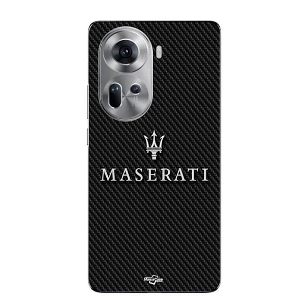 Coque - Maserati - Oppo Reno 11 5G - Vit - Kolfiber - Mjuk Vit