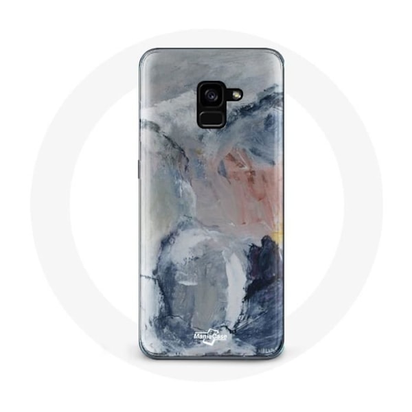 Coque - Samsung - Galaxy A8 Plus - Souple - Grå - Abstrakt textur Grå