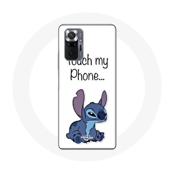 Coque för Xiaomi Redmi Note 10 Pro Lilo och Stitch söt vit bakgrund