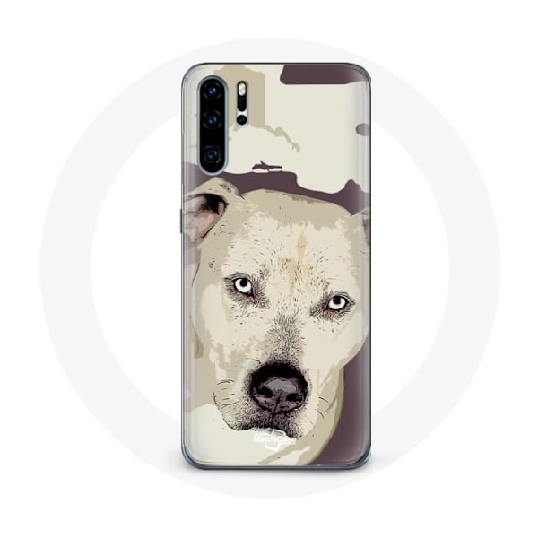 Skydd för Huawei P30 Pro Vithund av Pitbull i vitt